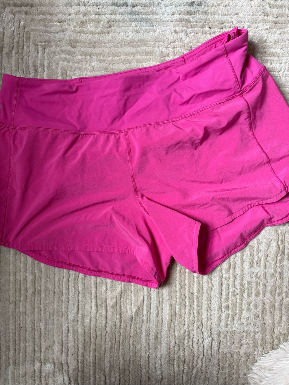 Pink Lululemon Speed Up shorts